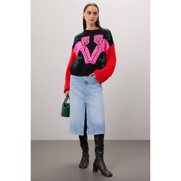 Essentiel Antwerp Effortless Jacquard Sweater Sz L - Picture 1 of 8